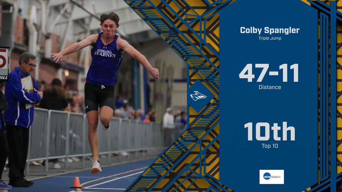 UNK_Track_Field's tweet photo. Colby Spangler hop-skip-jumps his way onto the top 10 list at UNK! https://t.co/9tjdOdRB2A
