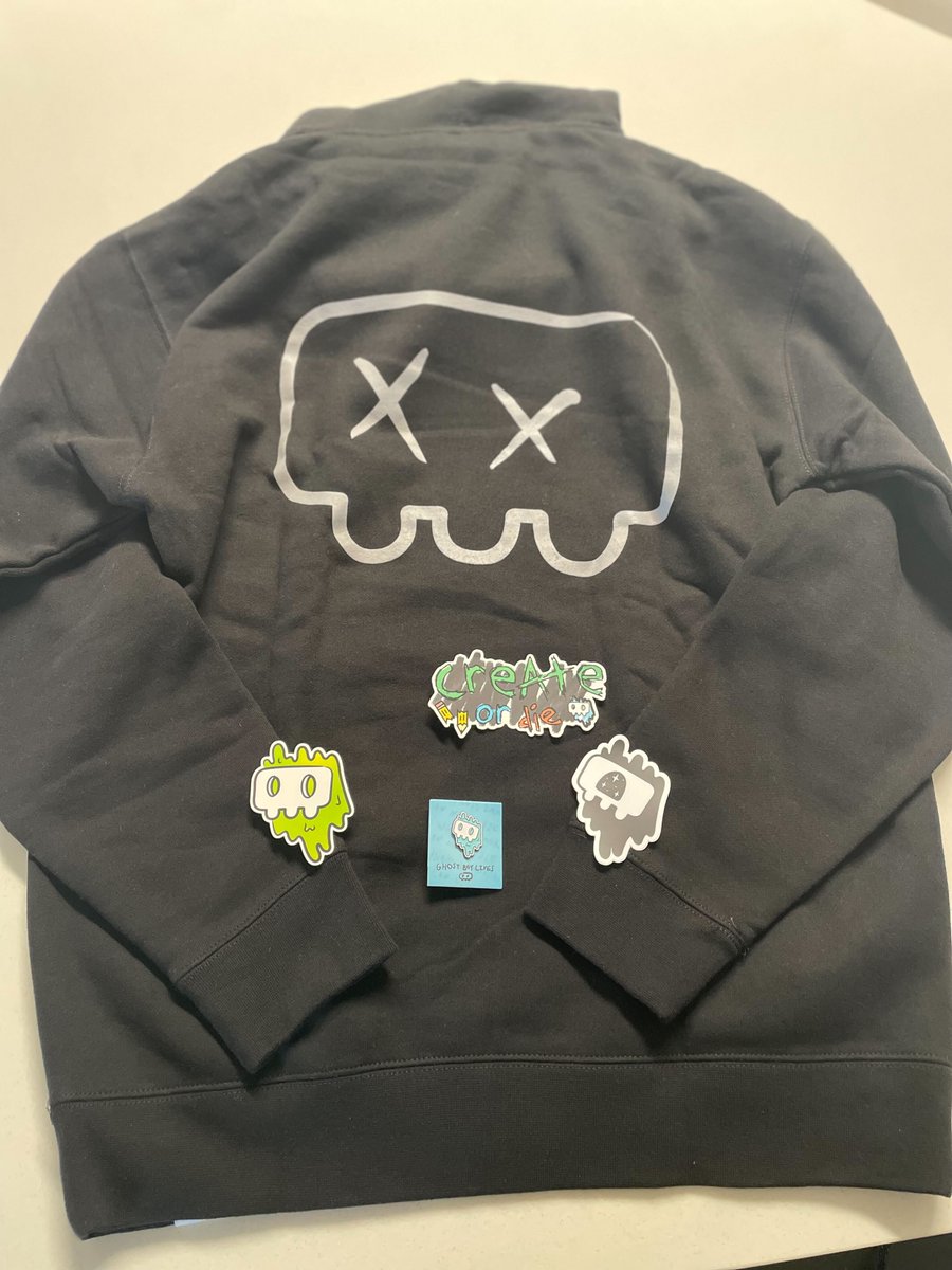 Thanks to <a href="/evanluza/">ELU</a> for my amazing <a href="/ghostboylives/">Ghost Boy 💀</a> hoodie!!! The warmest and softest hoodie I have ever had. The design is super cool! Not taking it off in a long time! 😅