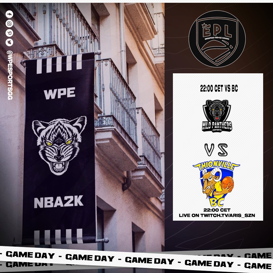 Wild Panthers Esports (@wpesportsgg) on Twitter photo 🔥 PLAYOFFS 🔥
🕚 22:00 CET
🆚️ thionville
🏆 <a href="/EPLorg/">European Pro-Am League</a>
🏅 playoffs
👤 <a href="/Arisszn30/">AP💫</a>
👤 <a href="/LikeDes23/">Des</a>
👤 <a href="/Oscar_D2k/">🤴🏻Oscar Sanchez 😎</a>
👤 <a href="/ChrisTRN01/">XristosxSilevi</a>
👤 <a href="/mllliky_/">mllliky _</a>
🌐 twitch.tv/aris_szn?sr=a
#wpehype 🐆 🏀 🔥 PLAYOFFS 🔥
🕚 22:00 CET
🆚️ thionville
🏆 <a href="/EPLorg/">European Pro-Am League</a>
🏅 playoffs
👤 <a href="/Arisszn30/">AP💫</a>
👤 <a href="/LikeDes23/">Des</a>
👤 <a href="/Oscar_D2k/">🤴🏻Oscar Sanchez 😎</a>
👤 <a href="/ChrisTRN01/">XristosxSilevi</a>
👤 <a href="/mllliky_/">mllliky _</a>
🌐 twitch.tv/aris_szn?sr=a
#wpehype 🐆 🏀