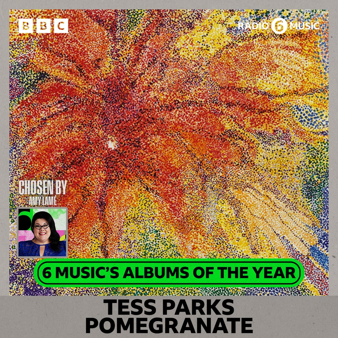 TESS PARKS' (<a href="/tessnormaparks/">tess parks</a>) latest album 'Pomegranate' has been selected for <a href="/BBC6Music/">BBC Radio 6 Music</a>'s Albums Of The Year by <a href="/amylame/">Amy Lamé</a> 🙌

Stream: ffm.to/tessparks24
Ltd 🇨🇦 Vinyl: handdrawndracula.bandcamp.com/album/pomegran…