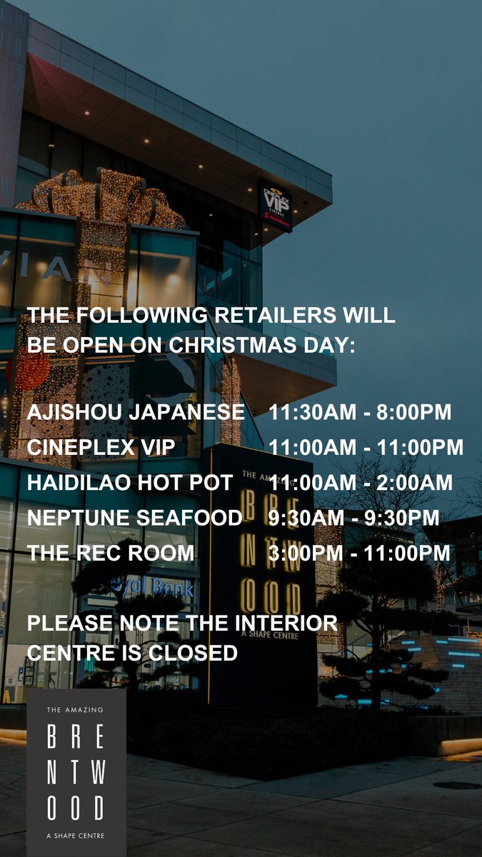Our retailers below will be open today!