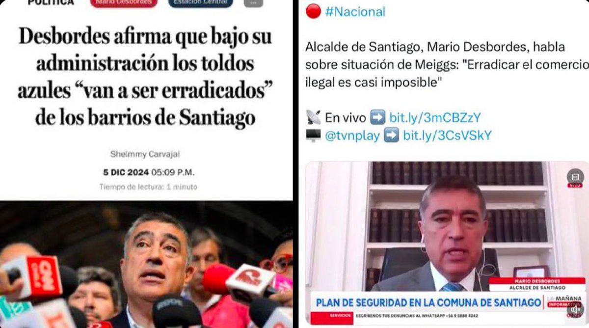 Parece que Desbordes Alcalde no tiene por qué estar de acuerdo con Desbordes candidato.