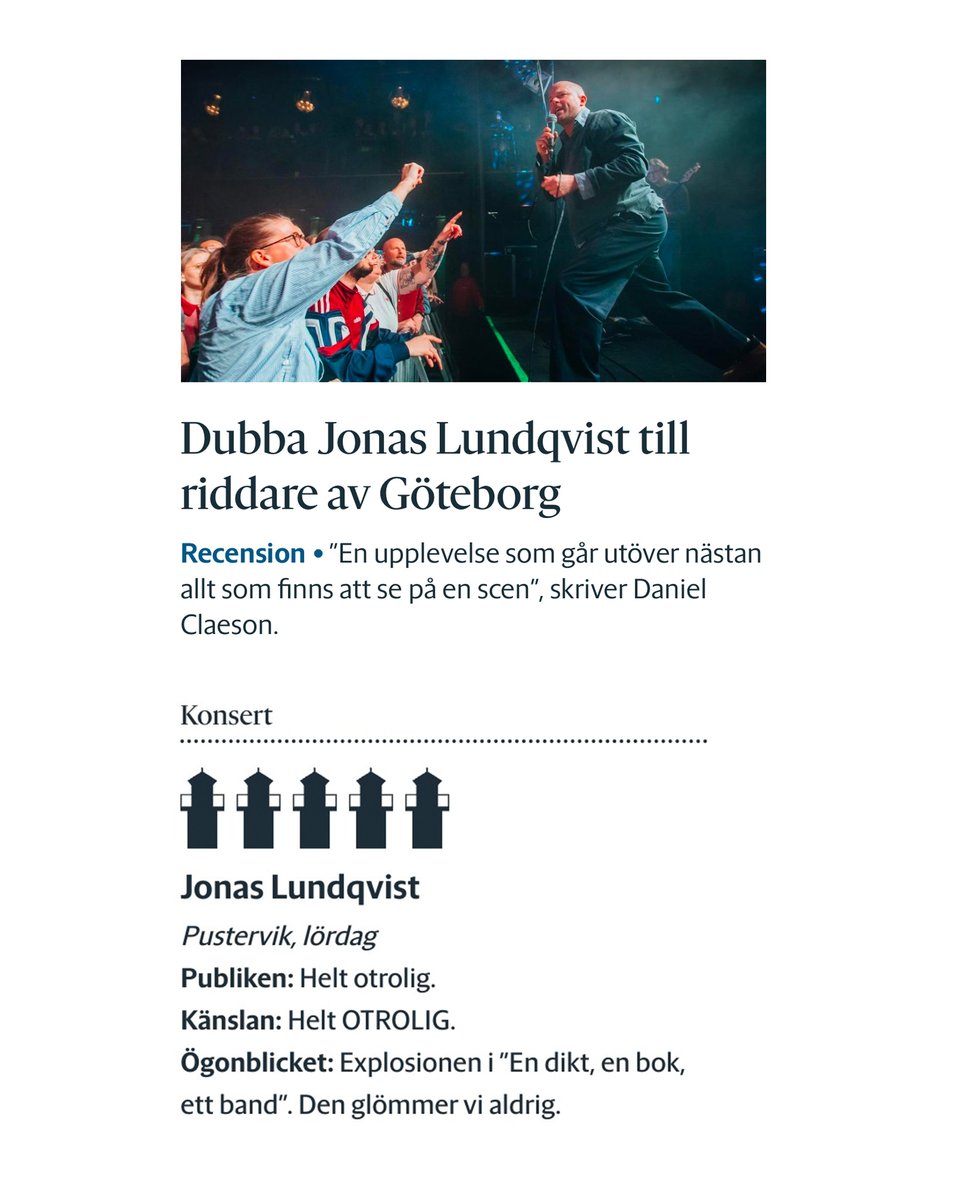 LundqvistJonas's tweet photo. Tack Gbg för dessa 3 kvällar på Pustervik https://t.co/7zYVkaTTw6