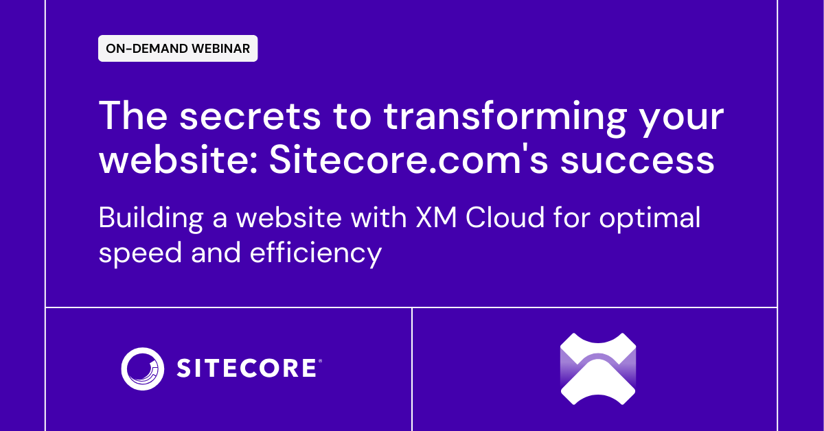 Are you ready to unlock all the secrets to building a cutting-edge martech stack? Our technology leaders are sharing game-changing strategies and lessons from their experience rebuilding sitecore.com on XM Cloud. 
siteco.re/3OZ2jlL
