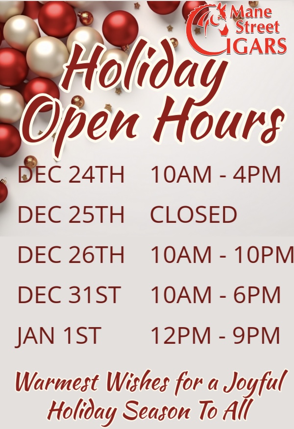 MSCigars's tweet photo. Our Holiday Hours! https://t.co/kuU1iczwRU