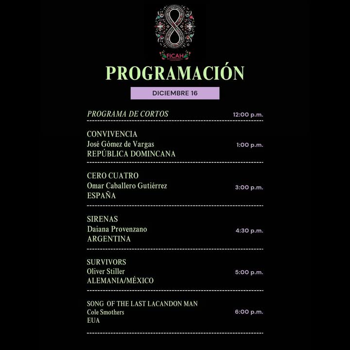 Aquí la programación para hoy del Festival Internacional Cine de América 😃🎞️🎥
📍 Teatro Guillermo Romo de Vivar, #Pachuca 

#EntradaLibre
#SiempreHayAlgoQueHacer