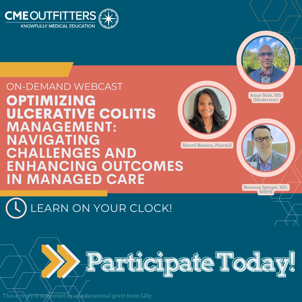 CME Outfitters (@cmeoutfitters) on Twitter photo 🔍 Are You Missing Key Insights on UC Management? 🔍
Uncover expert-driven insights on UC treatment and access barriers with <a href="/ibdnaik/">Amar S. Naik, MD</a>, Sherril Benson, PharmD, and <a href="/BrennanSpiegel/">Brennan Spiegel, MD, MSHS</a>. A must-watch for managed care pros!
📅 Watch on demand: cmeo.me/mmv145
#CME #MedEd 🔍 Are You Missing Key Insights on UC Management? 🔍
Uncover expert-driven insights on UC treatment and access barriers with <a href="/ibdnaik/">Amar S. Naik, MD</a>, Sherril Benson, PharmD, and <a href="/BrennanSpiegel/">Brennan Spiegel, MD, MSHS</a>. A must-watch for managed care pros!
📅 Watch on demand: cmeo.me/mmv145
#CME #MedEd