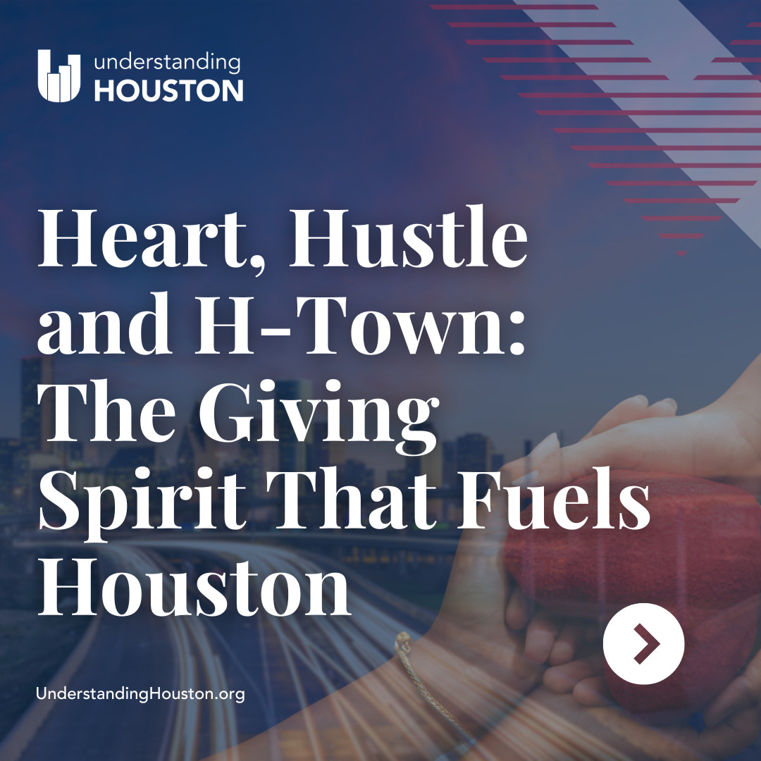 UnderstandHOU's tweet photo. Houstonians donate $4.4B annually, making up 25% of Texas giving. In 2019, nearly half gave to nonprofits—beating the state avg.
After Harvey, we raised $1B. During COVID-19, 537K volunteer hours powered the Houston Food Bank.
Houston, your heart is unmatched. ❤️ @greaterhoucf https://t.co/zGWUIHasEK
