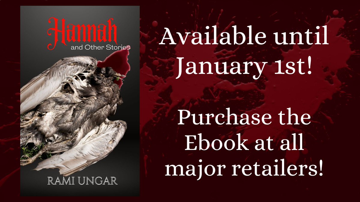 There's still time to get your copy of the horror short story collection Hannah and Other Stories by Rami Ungar before it goes out of print! From ghosts to creatures to the plain odd, Hannah has everything for a #horror fan.
#readingcommunity #HorrorCommunity #readersoftwitter