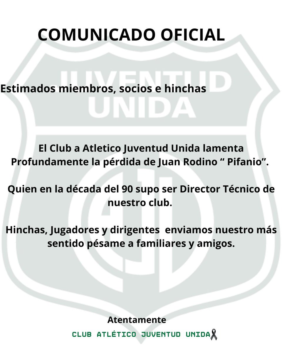 Comunicado oficial.