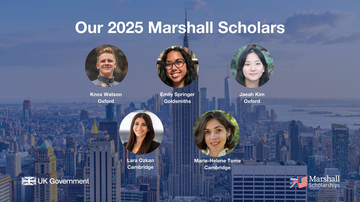 British Consulate NY 🇬🇧 (@ukinnewyork) on Twitter photo A huge congratulations to Jaeah, Emily, Knox, Marie-Helene, and Lara — our NY region 2025 <a href="/MarshallScholar/">Marshall Scholars</a> awardees!! A huge congratulations to Jaeah, Emily, Knox, Marie-Helene, and Lara — our NY region 2025 <a href="/MarshallScholar/">Marshall Scholars</a> awardees!!