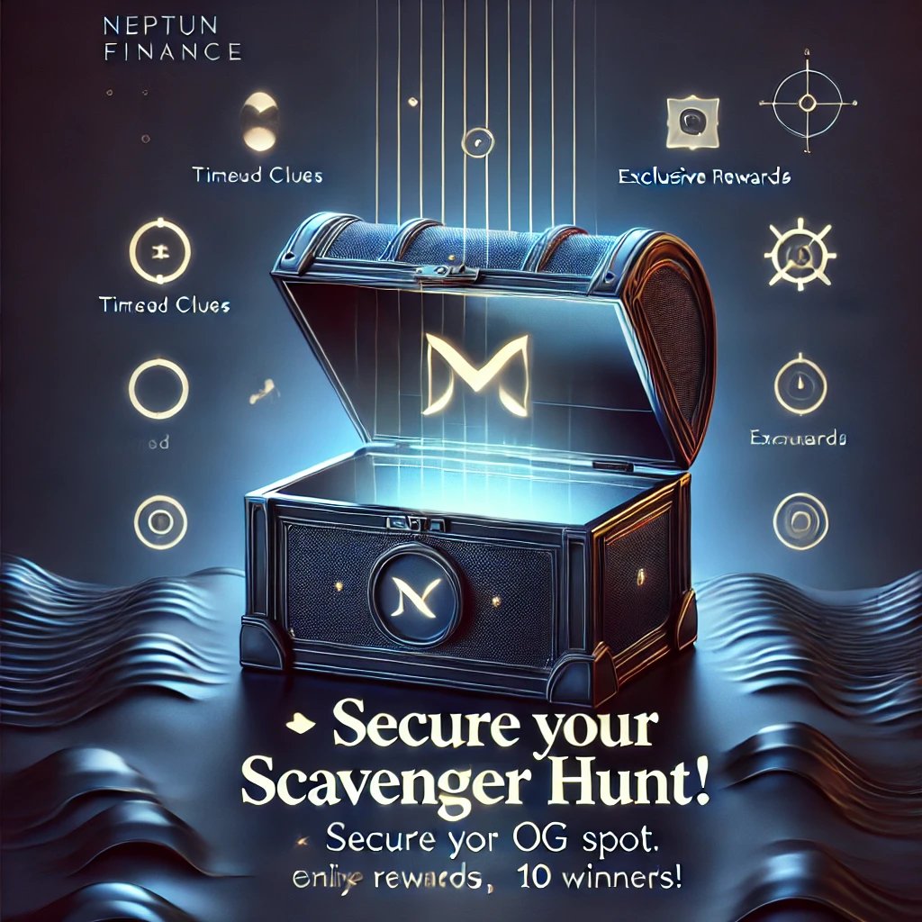neptunfinance's tweet photo. NEPTUN SCAVENGER HUNT IS LIVE! 🔍

Think you’ve got what it takes to unlock the treasure? 🏴‍☠️
Here’s the game:

1️⃣ Follow us on Twitter, Telegram, and Reddit.
2️⃣ Timed clues will drop across these platforms & disappear quickly. ⏳
3️⃣ Solve the clues, find the answers, and DM us the final phrase.

🎯 10 OG Spots are up for grabs!
First 10 winners get exclusive access to Neptun rewards. 🚀

🔗 Stay ready. The hunt begins NOW!

#Neptun #CryptoHunt #OGSpot