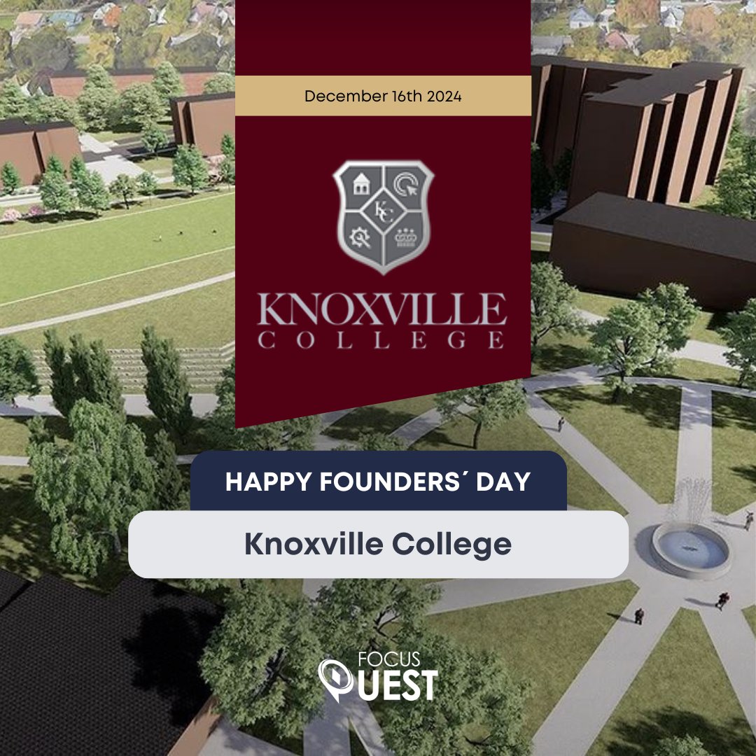 thefocusquest's tweet image. 🎉 Honoring Knoxville College on Founders' Day! 🎉
Today, we celebrate the legacy of Knoxville College, founded in 1875, a cornerstone in the African American educational community.

#KnoxvilleCollege #FoundersDay 
#LegacyOfExcellence #HBCU #Education #FocusQuest #Empowerment