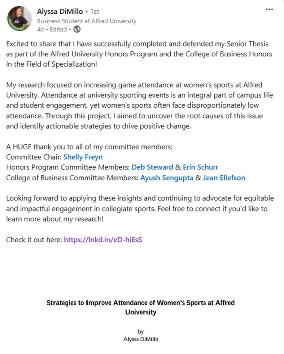 Congratulations Alyssa DiMillo!  We are so proud of you!  Here are few links if you want to read her paper.

lnkd.in/eD-hiEsS

walkair-my.sharepoint.com/:b:/g/personal…