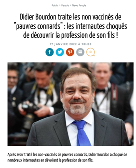 FredGaulois's tweet photo. Ce soir sur Tf1, est programmé un téléfilm "à tes côtés" avec comme 1er rôle un certain Didier Bourdon, vous vous rappelez ce type qui avez traité les non vaccinés de pauvres connards et dont le fils a un poste de responsable chez Pfizer ⤵️ https://t.co/AyT8eU4T0C