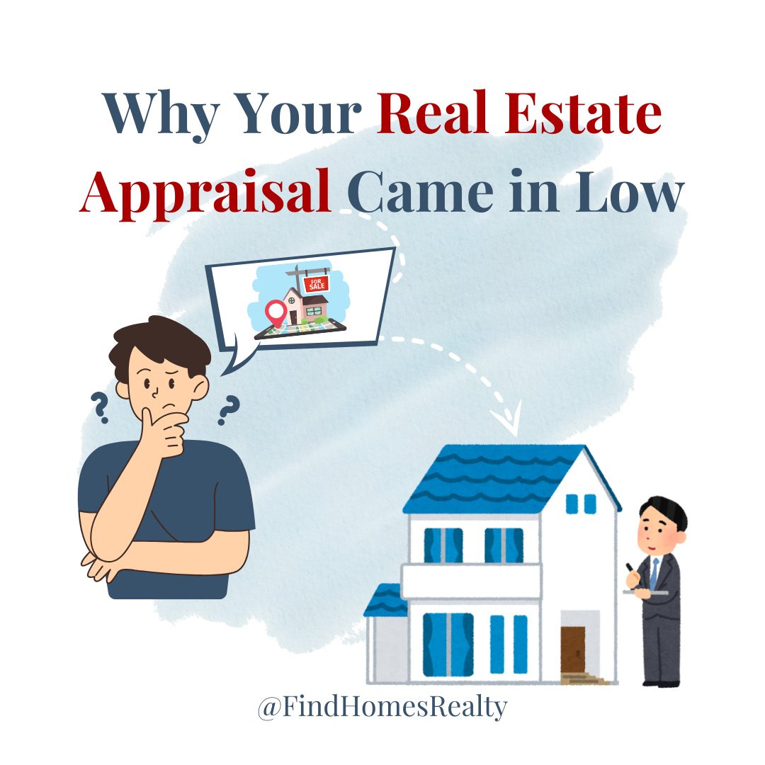 FindHomesRealty's tweet photo. What’s worse than a low appraisal? 

Knowing the appraiser was your high school nemesis. 😬 

Here are 7 hilarious theories about low valuations you’ll want to read.
https://t.co/aOAihh1adJ https://t.co/r0goUPJNiv