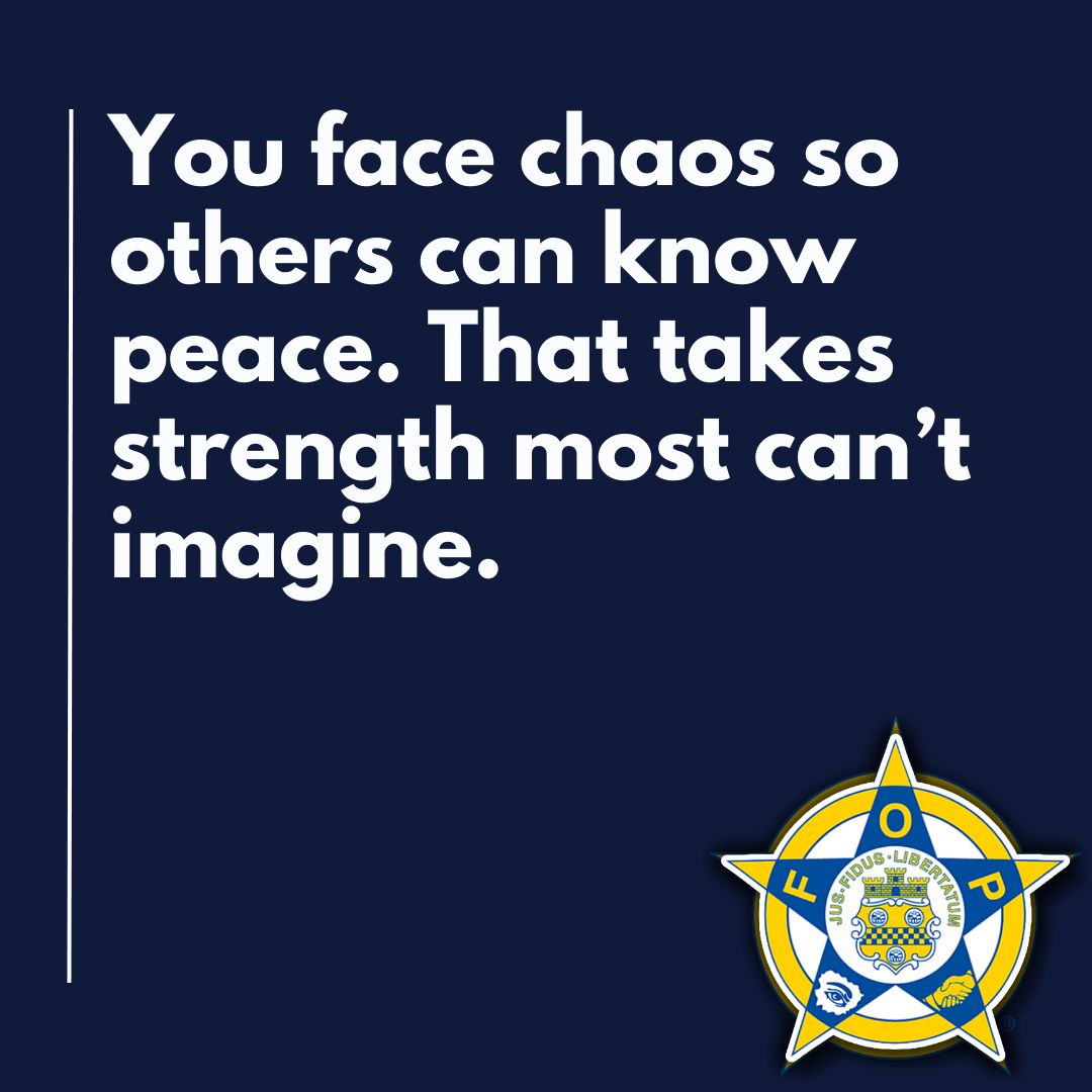 GLFOP's tweet image. Your strength turns fear into calm and chaos into peace.

#StrengthInService #PeaceKeepers #PoliceCourage