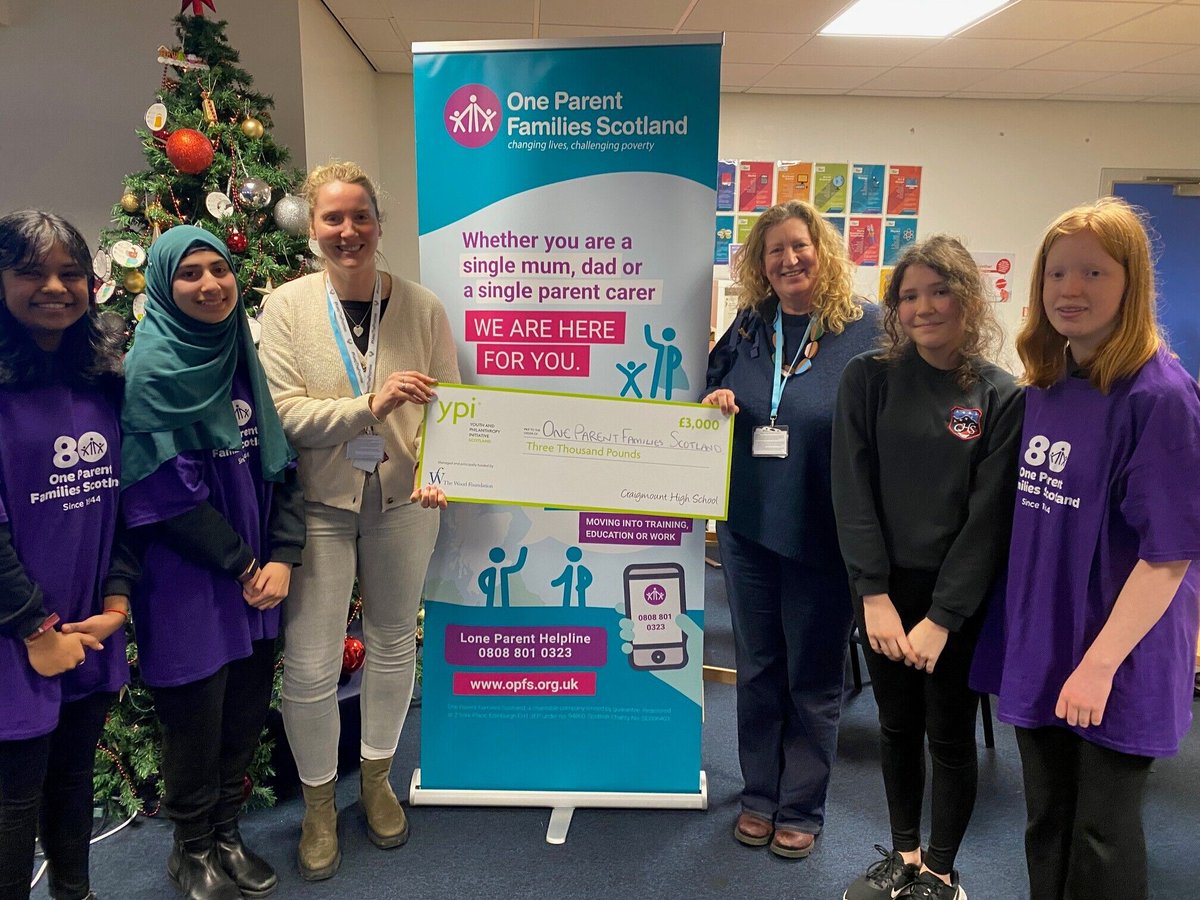 One Parent Families Scotland (@opfs) on Twitter photo 🎉 Huge congratulations & thanks to Shariva, Afsheen, Florence, and Katie from <a href="/CraigmountHS/">Craigmount High School</a>!
👏 Your incredible presentation for <a href="/ypi_scotland/">YPI Scotland</a> secured an amazing £3k for OPFS! 🌟
🤩 Plus, your support for our Christmas food appeal and next year's #Kiltwalk is inspiring! 🎉 Huge congratulations & thanks to Shariva, Afsheen, Florence, and Katie from <a href="/CraigmountHS/">Craigmount High School</a>!
👏 Your incredible presentation for <a href="/ypi_scotland/">YPI Scotland</a> secured an amazing £3k for OPFS! 🌟
🤩 Plus, your support for our Christmas food appeal and next year's #Kiltwalk is inspiring!