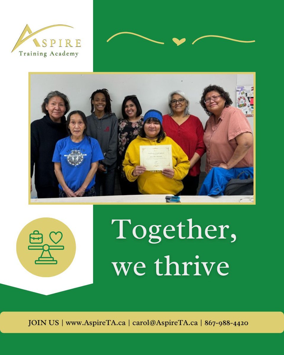 Celebrating 6 individuals from our workshop with Yellowknife Women’s Society:

❤️ Starting recovery
🧡 Securing housing
💛 Adopting healthier habits
💚 Gaining jobs
🩵 Moving into apartments
💜 Building resumes

Here’s to growth &amp; new beginnings! 🎉

#AspireTA