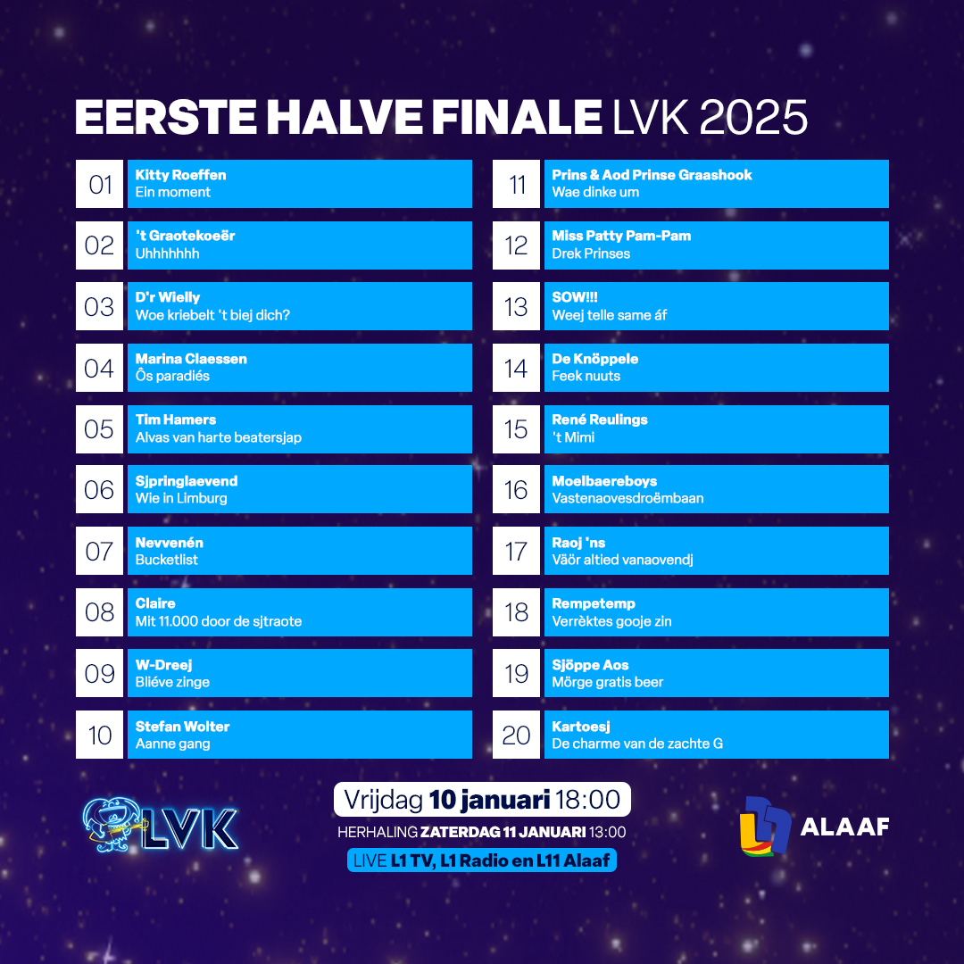 Het draaiboek voor het eerste feestje is compleet! 🥳 #LVK2025