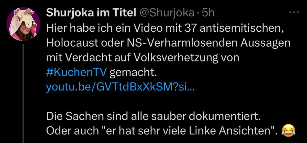 Shurjoka - irgendwelche meist uralten dummen Aussagen, die in vielen fällen einfach als Joke gemeint gewesen sind, auch wenn viele davon drüber waren, zeigen nicht meine politische Einstellung.

Es ist schon komisch, angeblich bin ich mega rechts, aber einen wirklichen