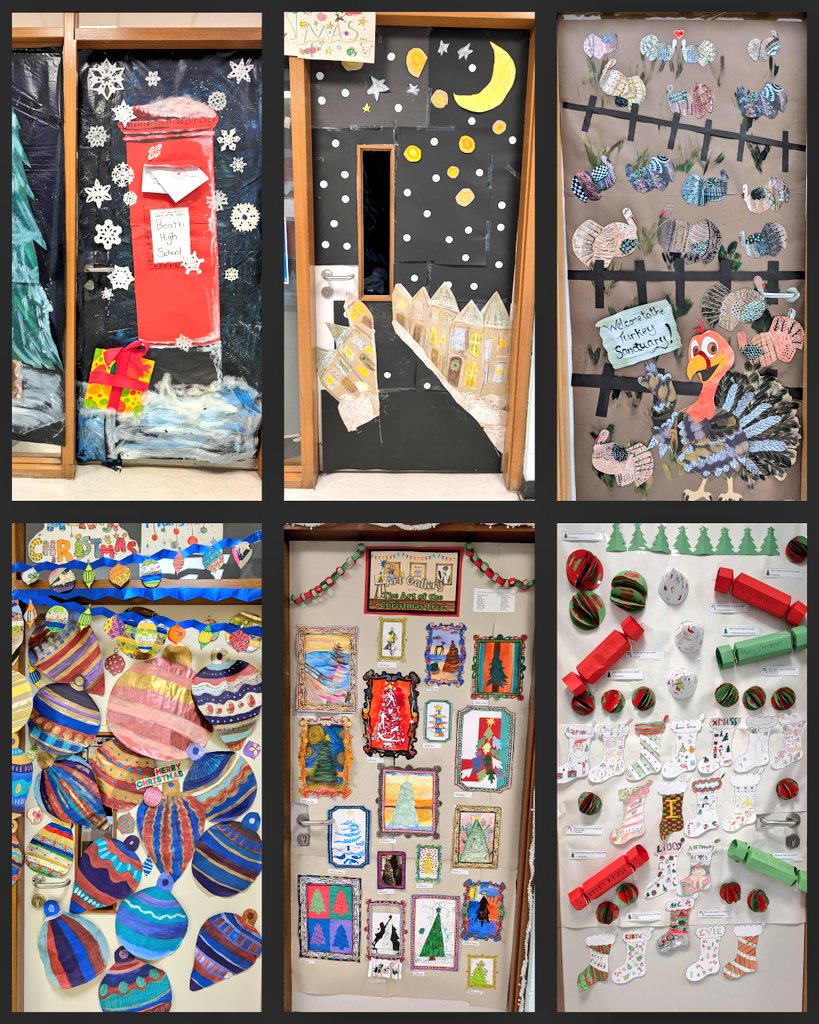 Beath High School Art Department have decorated their classroom doors for the Christmas Door Competition! 🚪🎄
The corridor is looking bright and festive! 
#ChristmasDoor #ClassroomDoorDecoration