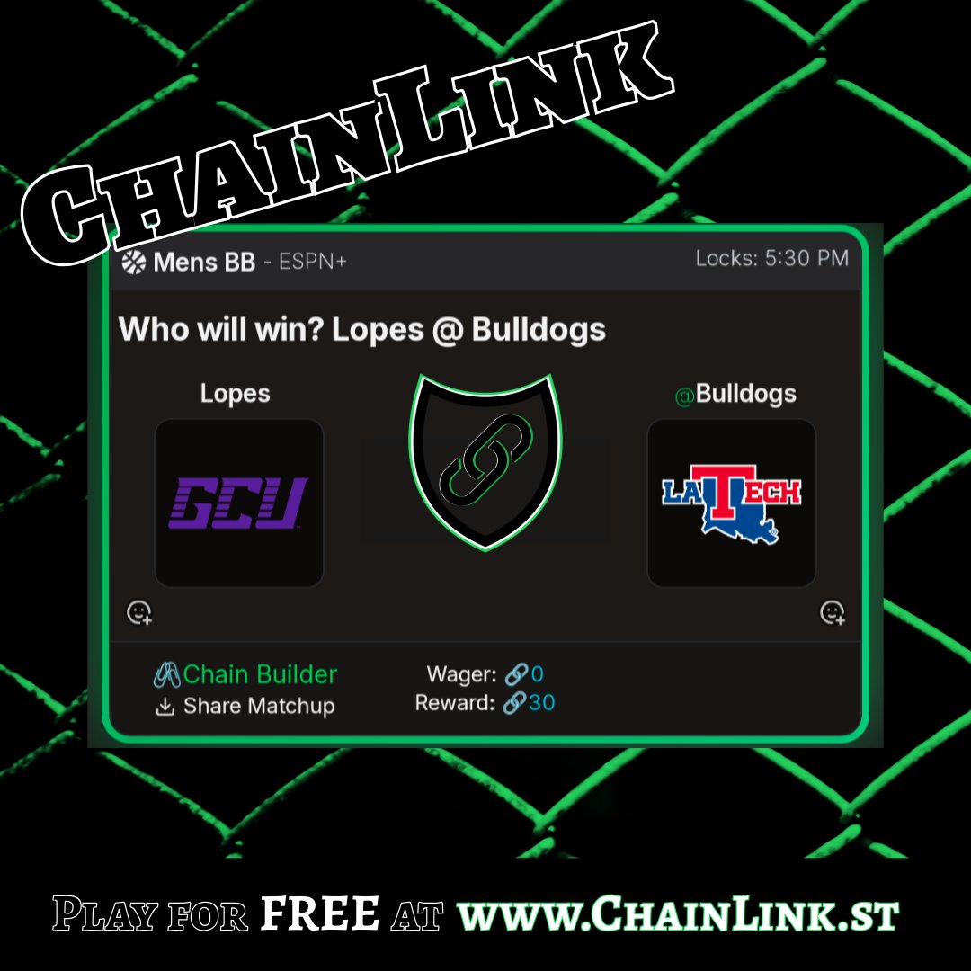 College basketball on ChainLink today!!! Who will win this one between GCU and LA Tech?