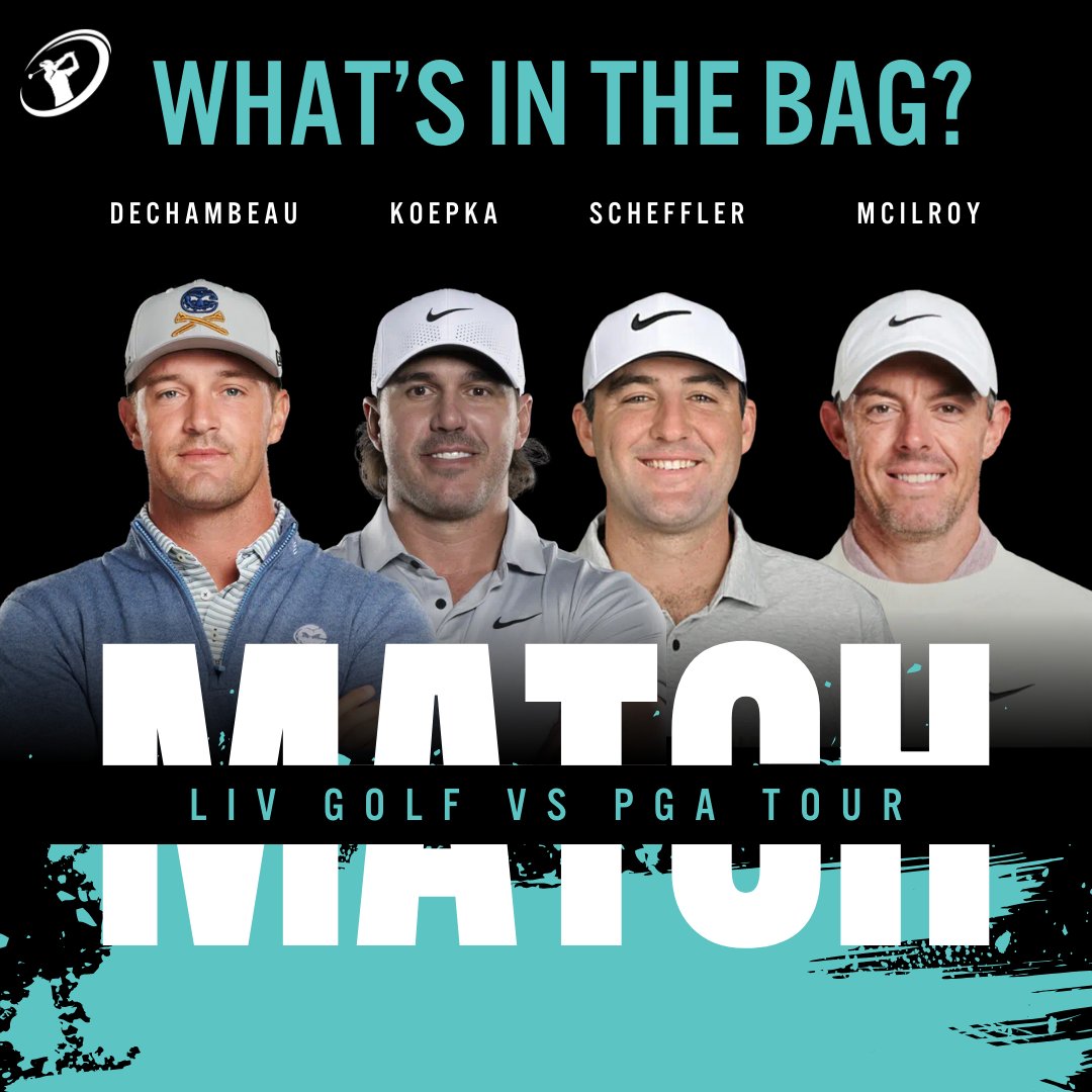 clubchampmedia's tweet photo. (Post 1/2) THE MATCH is taking place tomorrow in Las Vegas between @brysondech, @BKoepka, Scottie Scheffler and @McIlroyRory! Will the PGA or LIV Golf tour reign supreme in this clash of the titans?
#ClubChampion #BetterFitLowerScores #ClubFitter #ClubFittings #TheMatch #PGA #LIV #PGAvsLIV #GolfMatch #GolfEquipment #WITB