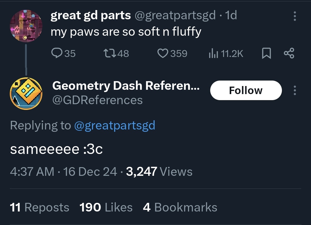 GimmickAccOOC's tweet image. average geometry dash player