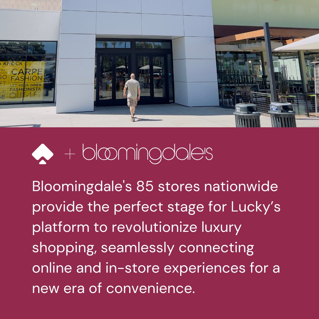 luckylabshq's tweet photo. @LuckyLabsHQ is excited to partner with @Bloomingdales ! 🛍️✨

Lucky now connects luxury brands' DTC websites with Bloomingdales' in-store inventory, offering seamless omnichannel shopping. 

Details here: https://t.co/xuvahVQrOb? https://t.co/PFQbCOXJnI