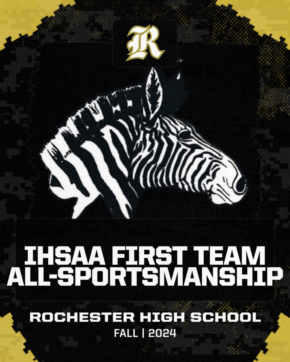 ZebraAD1's tweet image. Rochester Community High School has been named First Team All-Sportsmanship by IHSAA for the Fall of 2024! A big thank you to all of our Coaches, Athletes, &amp;amp; Fans, for helping make this recognition possible!
