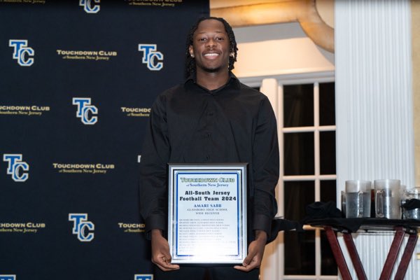 Amari Sabb (@amarisabb) on Twitter photo Touchdown Club of South Jersey
All South Jersey Award <a href="/TDClubofSJ/">Touchdown Club of Southern New Jersey</a> <a href="/TimmyBreaker3/">COACH BREAKER</a> <a href="/GlassboroHighfb/">Glassboro High Football</a> Touchdown Club of South Jersey
All South Jersey Award <a href="/TDClubofSJ/">Touchdown Club of Southern New Jersey</a> <a href="/TimmyBreaker3/">COACH BREAKER</a> <a href="/GlassboroHighfb/">Glassboro High Football</a>