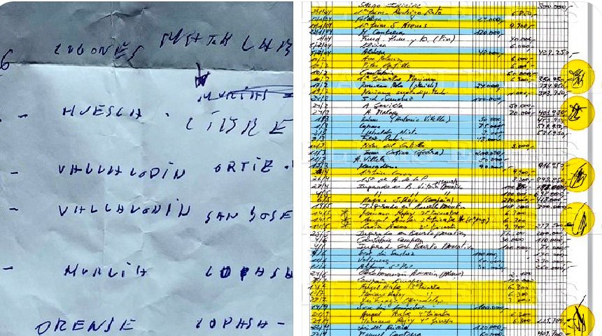 frandeulea's tweet photo. Aquí dos pruebas judiciales. La primera escrita en un folio por un señor que ha sido puesto en libertad por "colaborar con la justicia", la segunda es una hoja de un libro de cuentas de un partido político.
¿Cual de las dos tendrá más validez judicial? ¿A ò B? https://t.co/M7c6d1GpFp