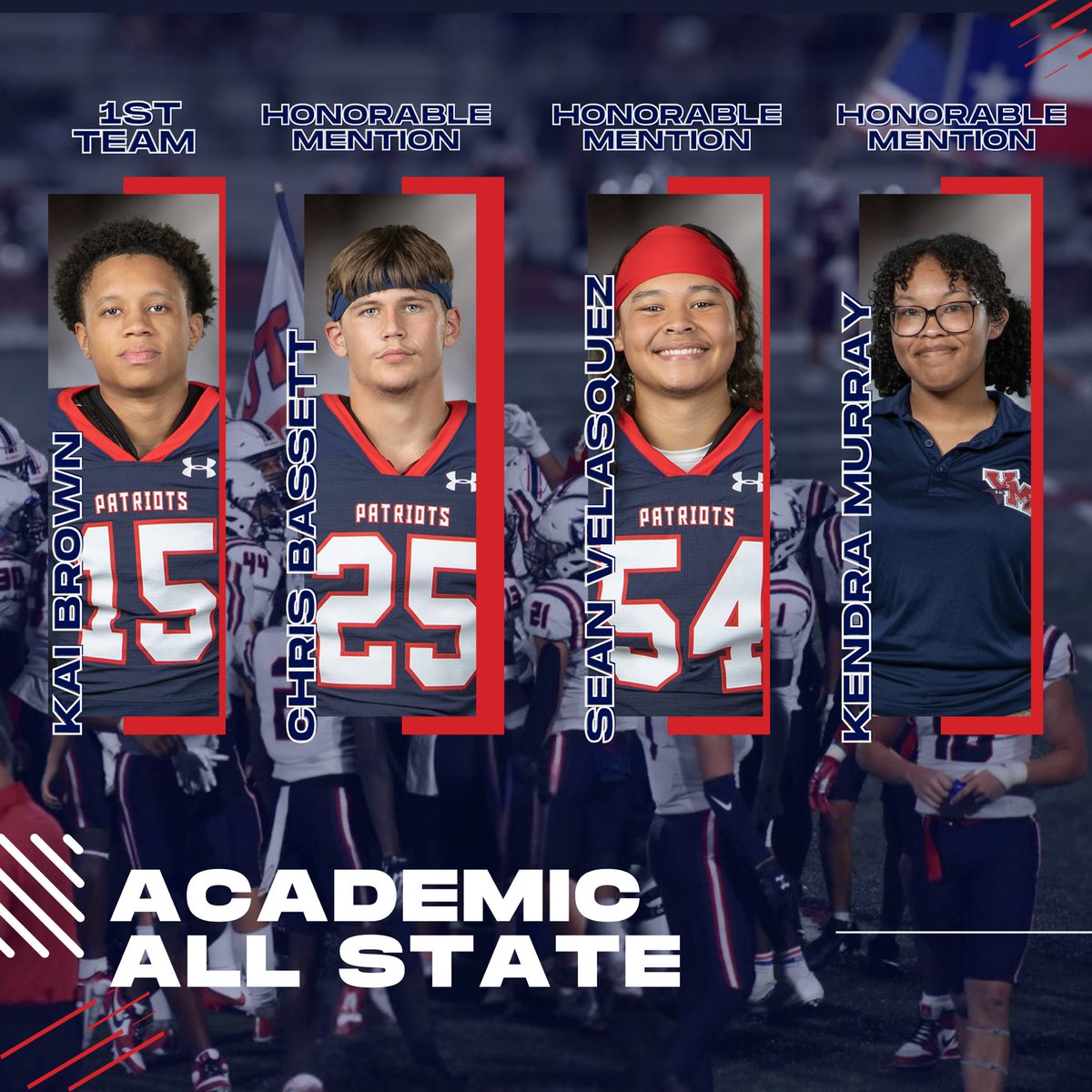 #PATRIOTNATION help us in congratulating the following Student-Athletes and their success in the classroom as Academic All State recipients #EETEDT <a href="/JISD_ATHLETICS/">Judson ISD Athletics</a> <a href="/JudsonISD/">Judson ISD 🍎</a> <a href="/SAVeteransHS/">Veterans Memorial High School</a> <a href="/THSCAcoaches/">THSCA</a>