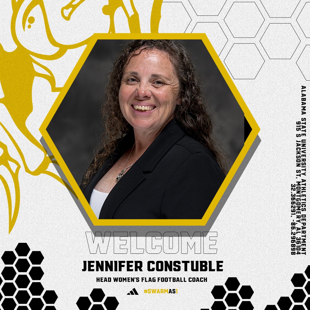 Alabama State introduces Jennifer Constuble as inaugural head women's flag football coach

Read more ⤵️

🔗 | loom.ly/EpkZnXI

#SWARMAS1 x #WhereHistoryisMade