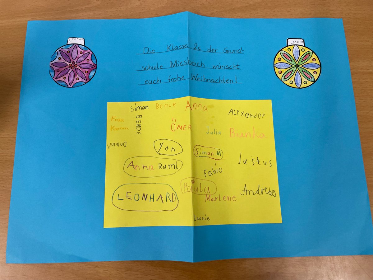 As part of the new link we have with Grundschule Miesbach, @2GOPABL have received a Christmas card from year 2 in Germany. This is the initial stages of a plan to make links throughout the academy <a href="/OPA_BL/">Outwood Primary Academy Bell Lane</a>