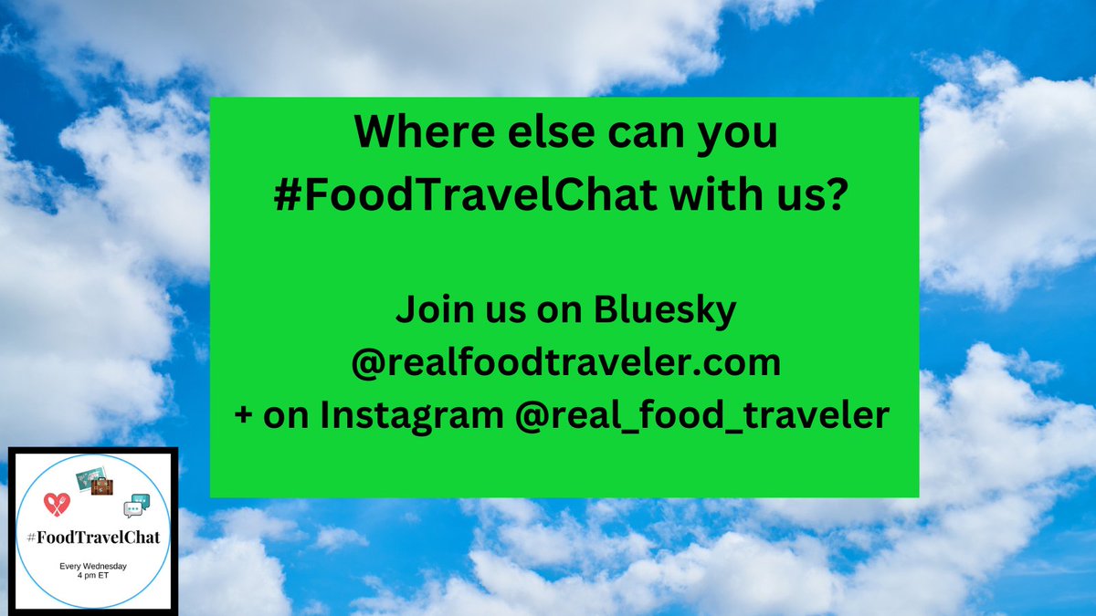 Come, #FoodTravelChat with us other places.