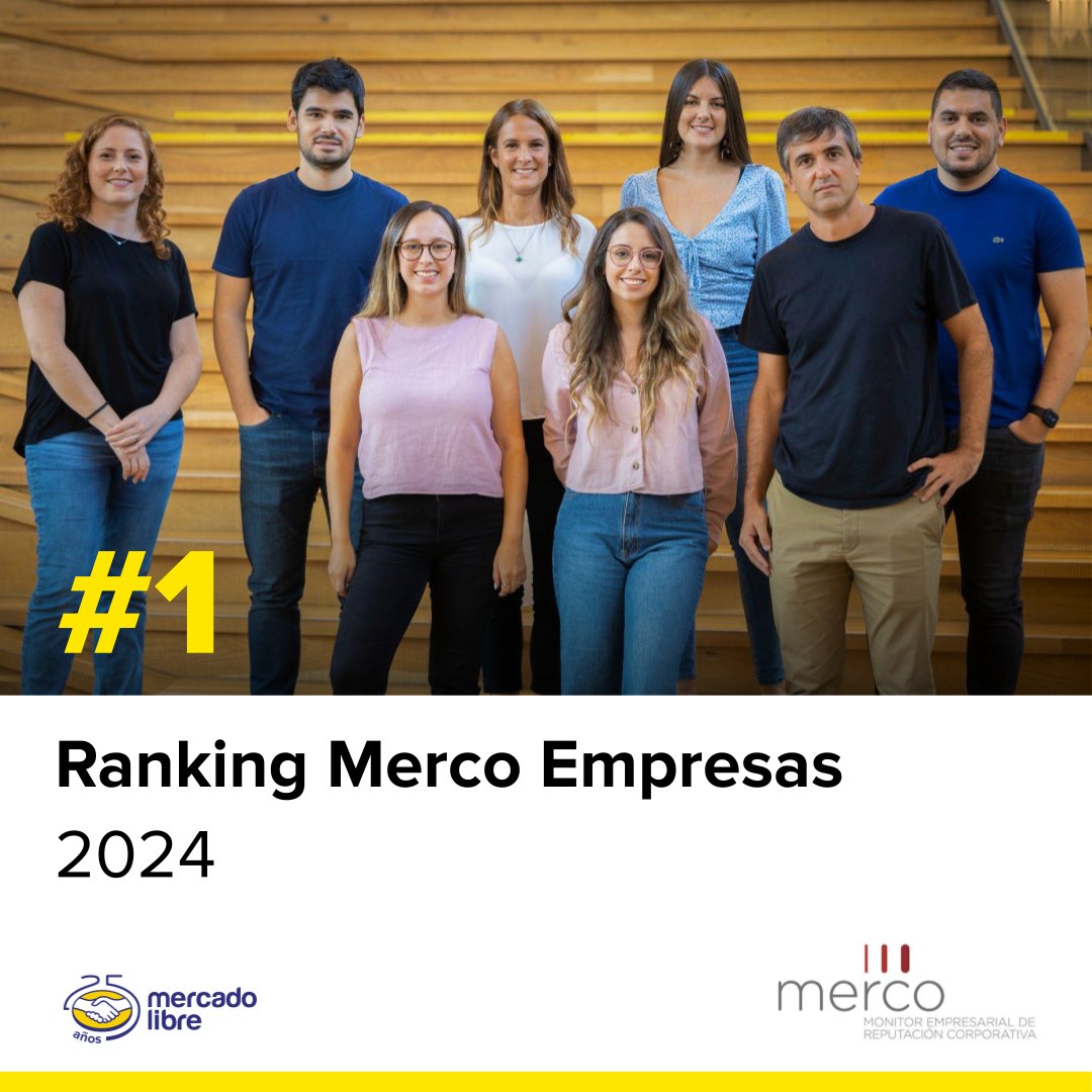 ML_Argentina's tweet photo. Por 5to año consecutivo, lideramos el Ranking Merco Empresas 2024 como la compañía con mejor reputación en Argentina.
Gracias a todos los equipos que trabajan día a día para transformar la vida de millones de personas en cada rincón del país. https://t.co/VfoYtzHh65