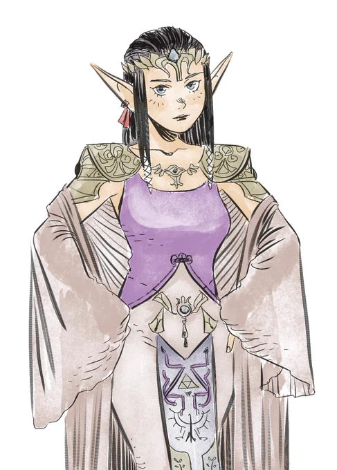 Zelda (watercolor experiment)