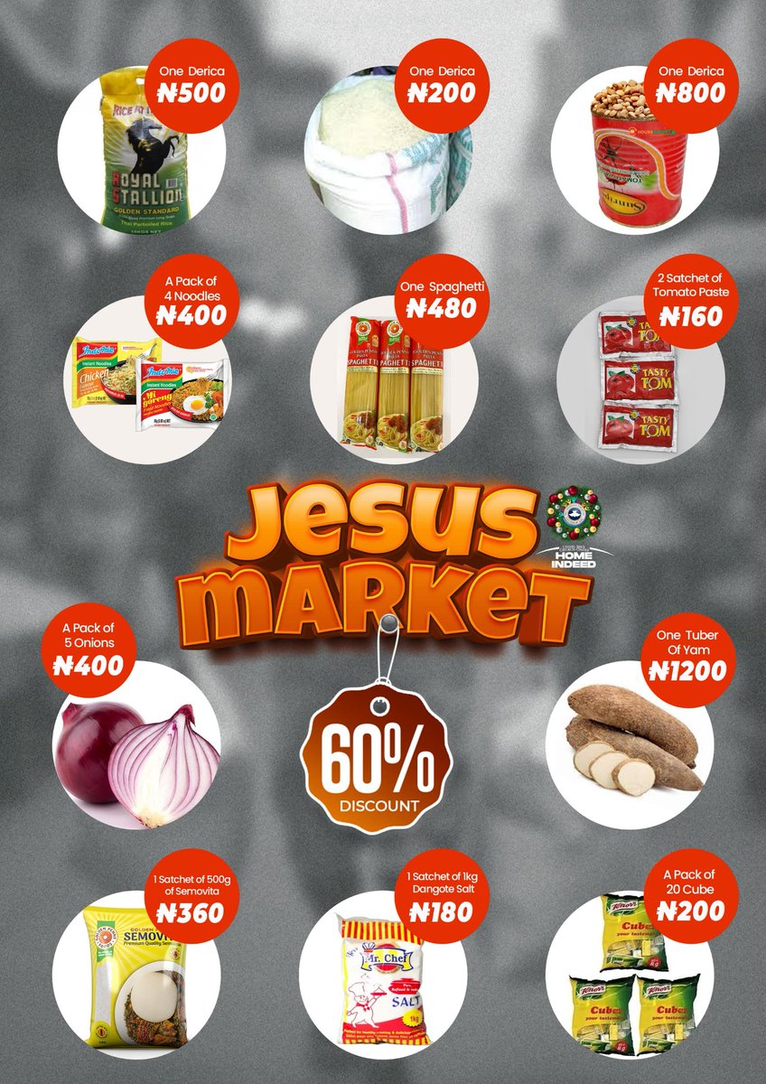rccglsc_'s tweet photo. 🎉 Incredible Discounts Await at Jesus Market!
🗓️ Date: Sunday, 22nd December 2024
🕛 Time:12:00 PM
Shop more, save more, and experience love in action. ❤️
📍 Don't miss out.
Join us for a day of plenty and joy!
#rccglsc #teamard #jesusmarket https://t.co/kXDDigw0Nl