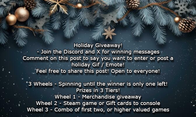 Santa time alert! 🎅
Because of how amazing the community was over Nov and Dec in passing 150 gifted subbies we unlocked 3 give back gift giveaways!
Looking to spin Friday the 27th during stream!
Details below:

-Feel free to share this amongst your communities! Open to all!