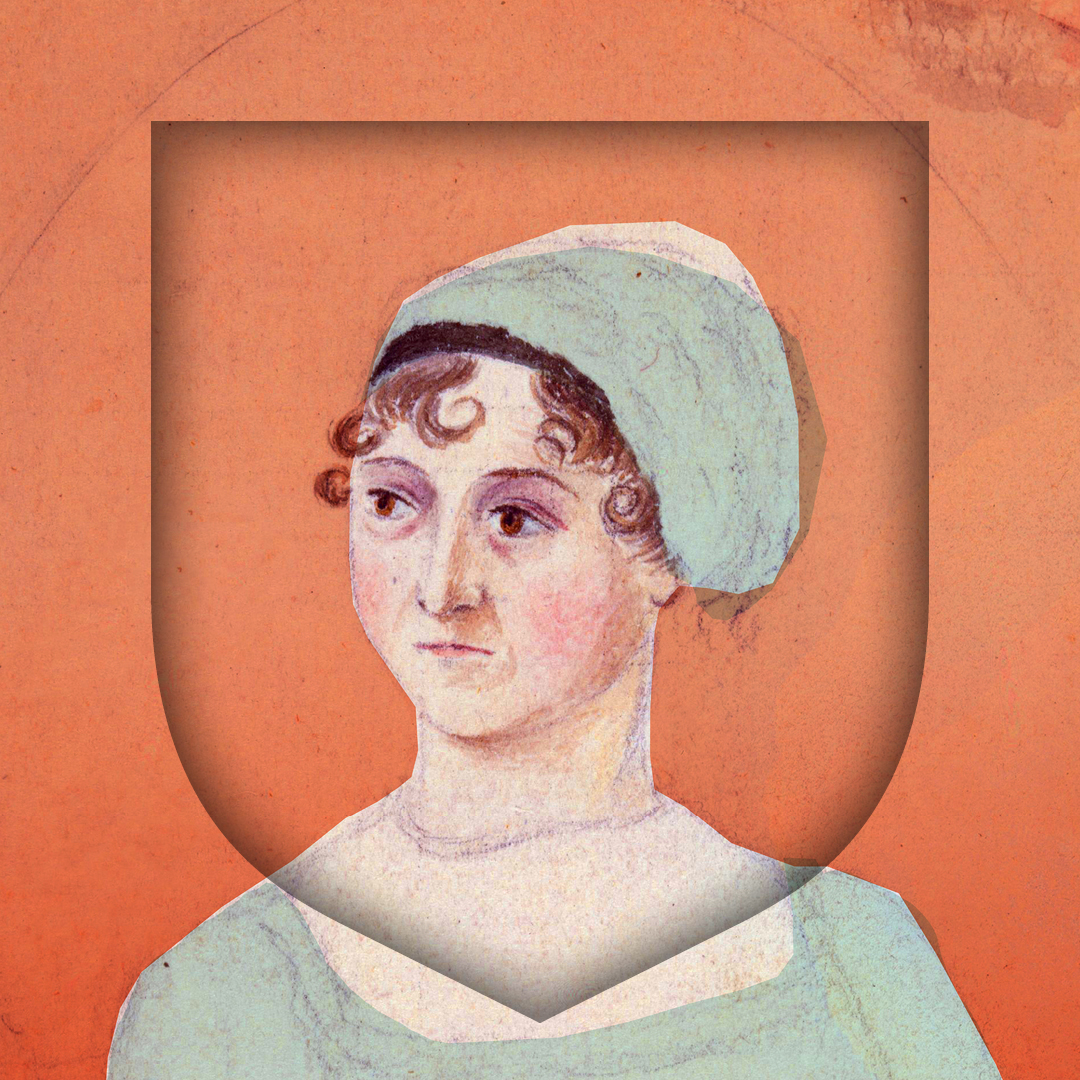 jane austen blue dress portrait Jane