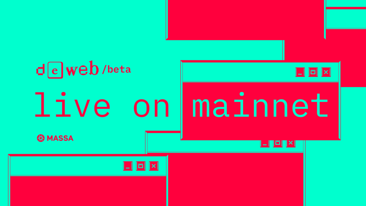 massachain's tweet photo. Beta Version is Live on the Mainnet! 🚀

The journey to decentralized web hosting begins now.
DeWeb’s Beta version is live on the Massa Mainnet, delivering true decentralization to developers.

Build websites that last forever, with no servers, no middlemen, and no censorship. 🌐
This Beta release is just the start, and a user-friendly interface is coming soon for everyone.

The future of the web is waiting for you.
Be part of it today 🫵