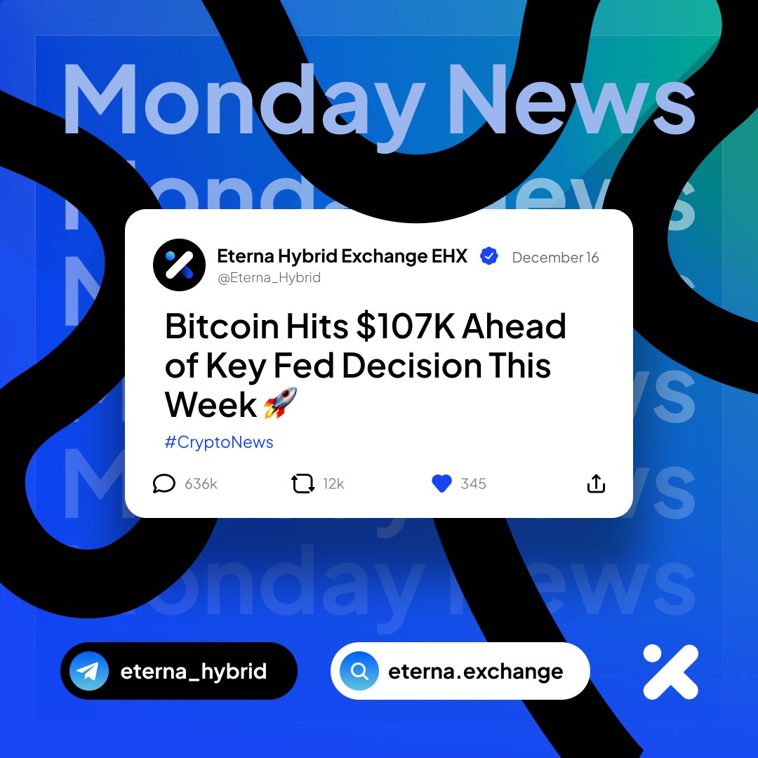 #Bitcoin reaches a record $107,000 just as markets await the Fed’s rate announcement🔥
Why it matters⬇️
1️⃣ A potential policy pivot could drive liquidity into assets like Bitcoin.
2️⃣ ETFs and whale accumulation signal rising institutional confidence.
Will the Fed spark a broader