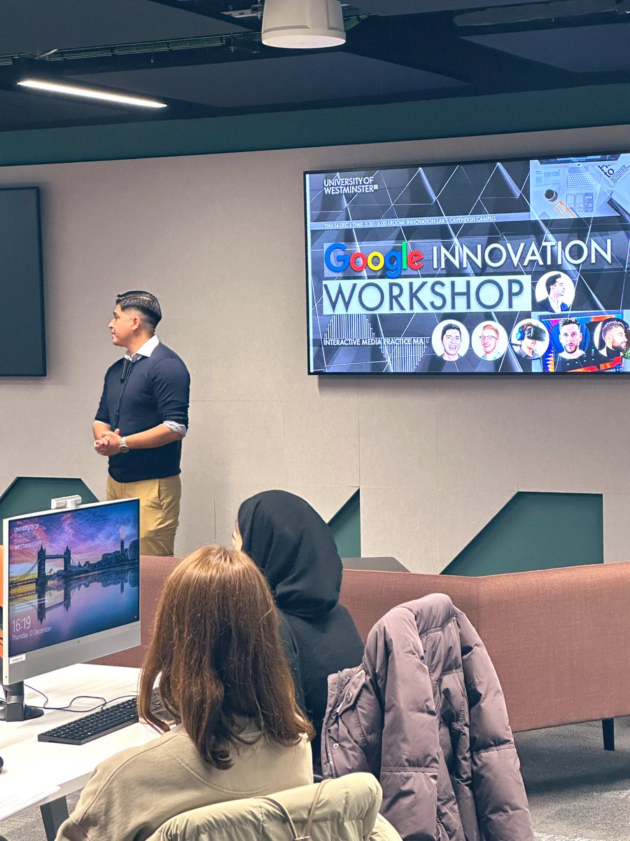 clivecastillo_'s tweet photo. Ending the first half of the academic year as part of the guest panel for the @UniWestminster Interactive Media Practice Google Innovation Workshop @ Cavendish Campus 🎨🧠 https://t.co/TO1wKCjqgl