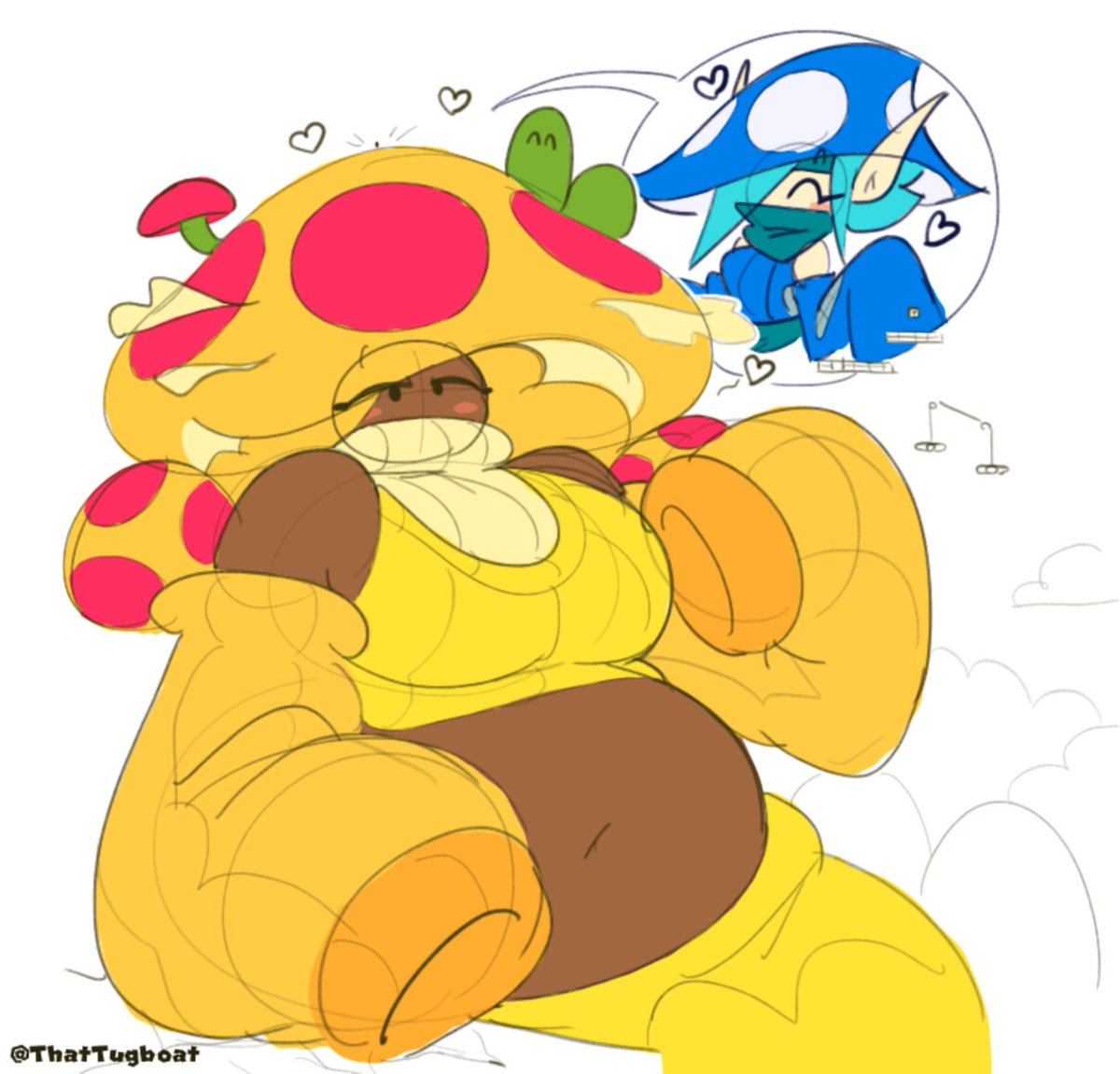 ThatTugboat's tweet image. Mega Mushroom yuri
