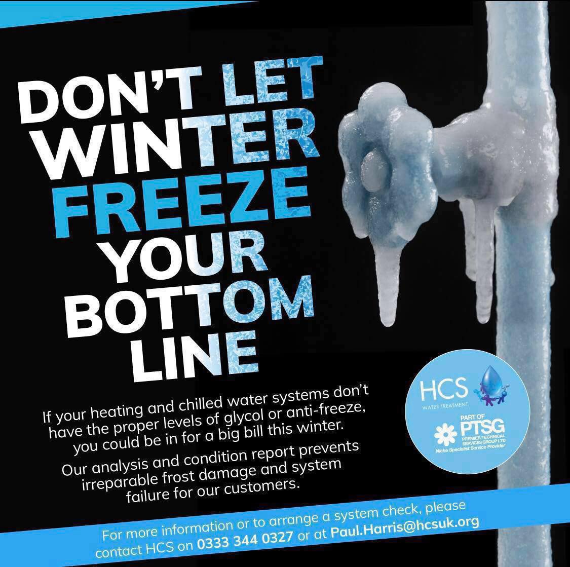 ⚠️ Avoid Costly Winter Breakdowns!
Frozen pipes and system failures are avoidable! HCS Water Treatment ensures your heating and chilled water systems are winter-ready with precise glycol/anti-freeze level checks. Protect your systems—book a consultation now!