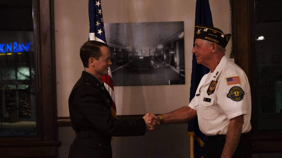 UWSPROTC's tweet photo. Congrats to Ian Niles and Jonathan Taylor as they were commissioned as second lieutenants during a ceremony at the Wausau Elks Club on Dec. 13. #UWSP https://t.co/gDVgvKqrzy https://t.co/HeuzEvE4oO