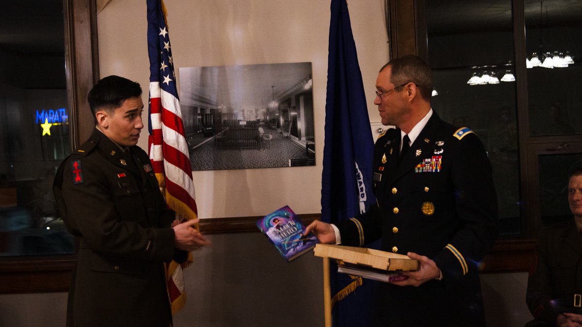 UWSPROTC's tweet photo. Congrats to Ian Niles and Jonathan Taylor as they were commissioned as second lieutenants during a ceremony at the Wausau Elks Club on Dec. 13. #UWSP https://t.co/gDVgvKqrzy https://t.co/HeuzEvE4oO