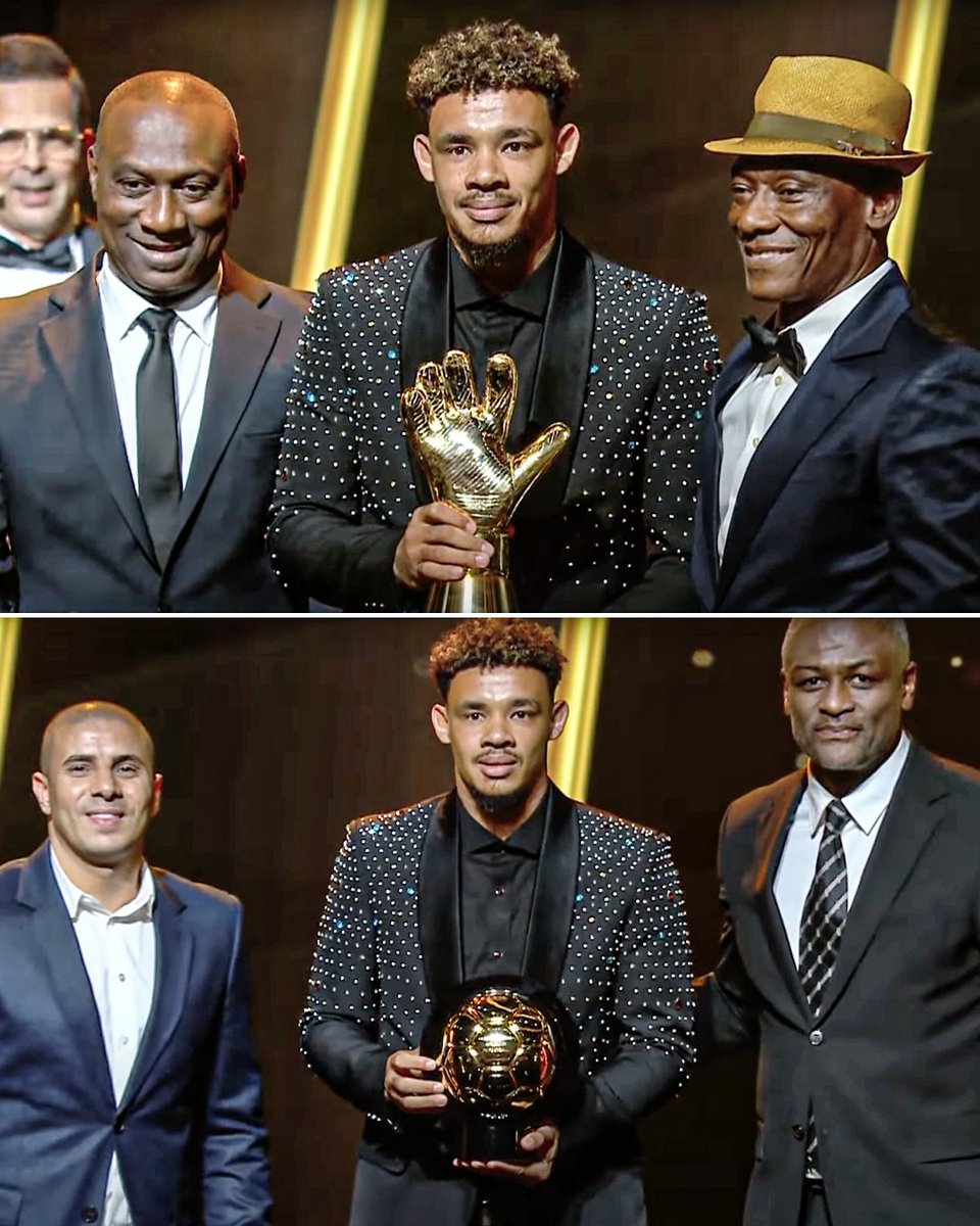 ESPNAfrica's tweet photo. 🥇 Men’s Goalkeeper of the Year
🥇 Interclub Player of the Year 

RSA and Ronwen Williams winning BIG at the 2024 CAF Awards 🇿🇦 https://t.co/Gmb6b1v2RE